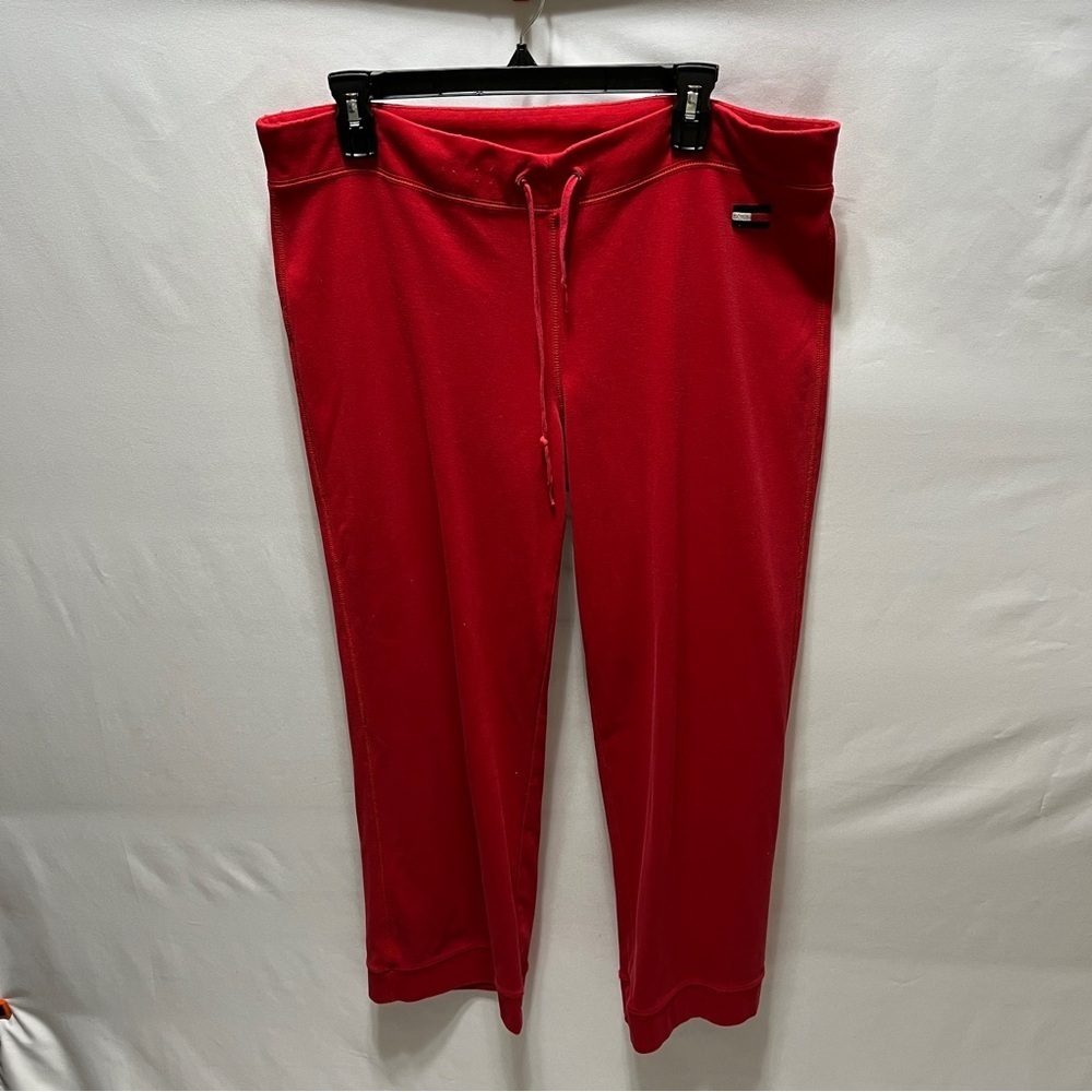 TOMMY HILFIGER Vintage 2002 Mens Red Sweat Pants Size Medium